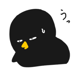 black bird hiyoko sticker #6390385