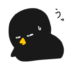 black bird hiyoko sticker #6390385