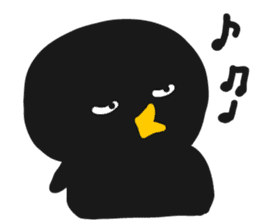 black bird hiyoko sticker #6390391