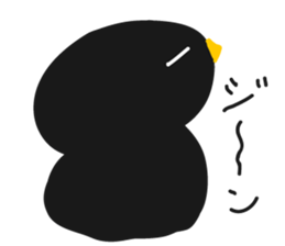 black bird hiyoko sticker #6390393