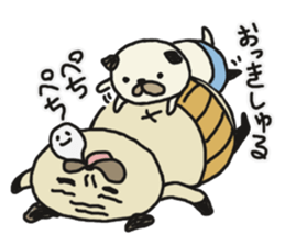 Pug of father and son sticker #6391642