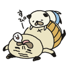 Pug of father and son sticker #6391643
