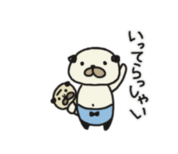 Pug of father and son sticker #6391647