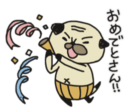 Pug of father and son sticker #6391649