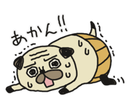 Pug of father and son sticker #6391657