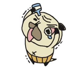 Pug of father and son sticker #6391658