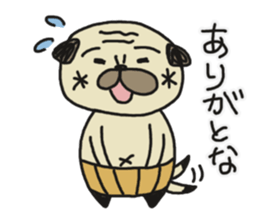 Pug of father and son sticker #6391660