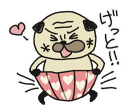 Pug of father and son sticker #6391661