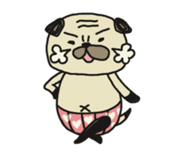 Pug of father and son sticker #6391662