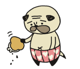 Pug of father and son sticker #6391663