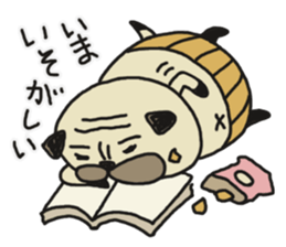 Pug of father and son sticker #6391664