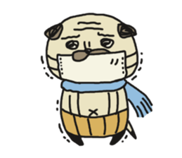 Pug of father and son sticker #6391670