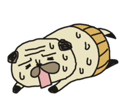 Pug of father and son sticker #6391671