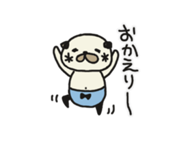 Pug of father and son sticker #6391672