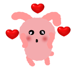 soft pink rabbit sticker #6391923