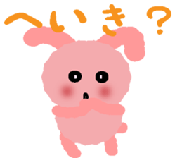 soft pink rabbit sticker #6391927