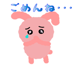 soft pink rabbit sticker #6391938