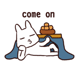 Sticker of a full-cheeked white cat sticker #6392237