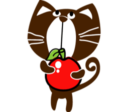 Small black cat 365 days sticker #6392565