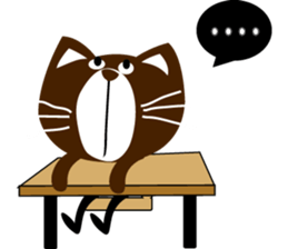 Small black cat 365 days sticker #6392566