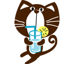 Small black cat 365 days sticker #6392567