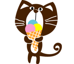 Small black cat 365 days sticker #6392568