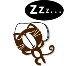 Small black cat 365 days sticker #6392572