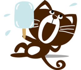 Small black cat 365 days sticker #6392574