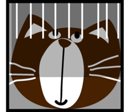 Small black cat 365 days sticker #6392580