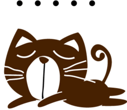 Small black cat 365 days sticker #6392581