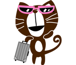 Small black cat 365 days sticker #6392584