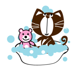 Small black cat 365 days sticker #6392588