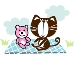 Small black cat 365 days sticker #6392589