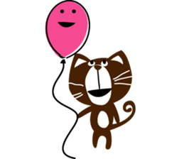 Small black cat 365 days sticker #6392592