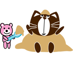 Small black cat 365 days sticker #6392593