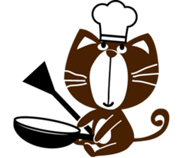 Small black cat 365 days sticker #6392594