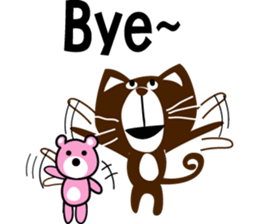 Small black cat 365 days sticker #6392595