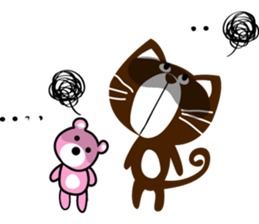 Small black cat 365 days sticker #6392596