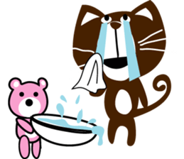 Small black cat 365 days sticker #6392598