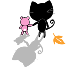 Small black cat 365 days sticker #6392599