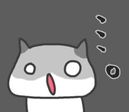 The gray cat. sticker #6392627