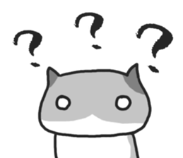 The gray cat. sticker #6392636