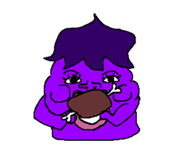 The human of eggplant sticker #6393854