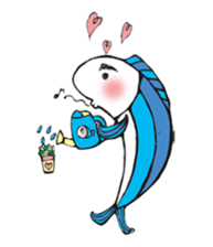 Squid V.S Saury sticker #6394295