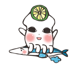 Squid V.S Saury sticker #6394306
