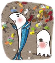 Squid V.S Saury sticker #6394307