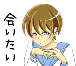 Shining eyes high school girls sticker #6396187