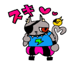 Crimson the Cat and P-san sticker #6396211