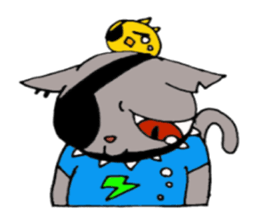 Crimson the Cat and P-san sticker #6396224