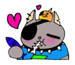 Crimson the Cat and P-san sticker #6396231